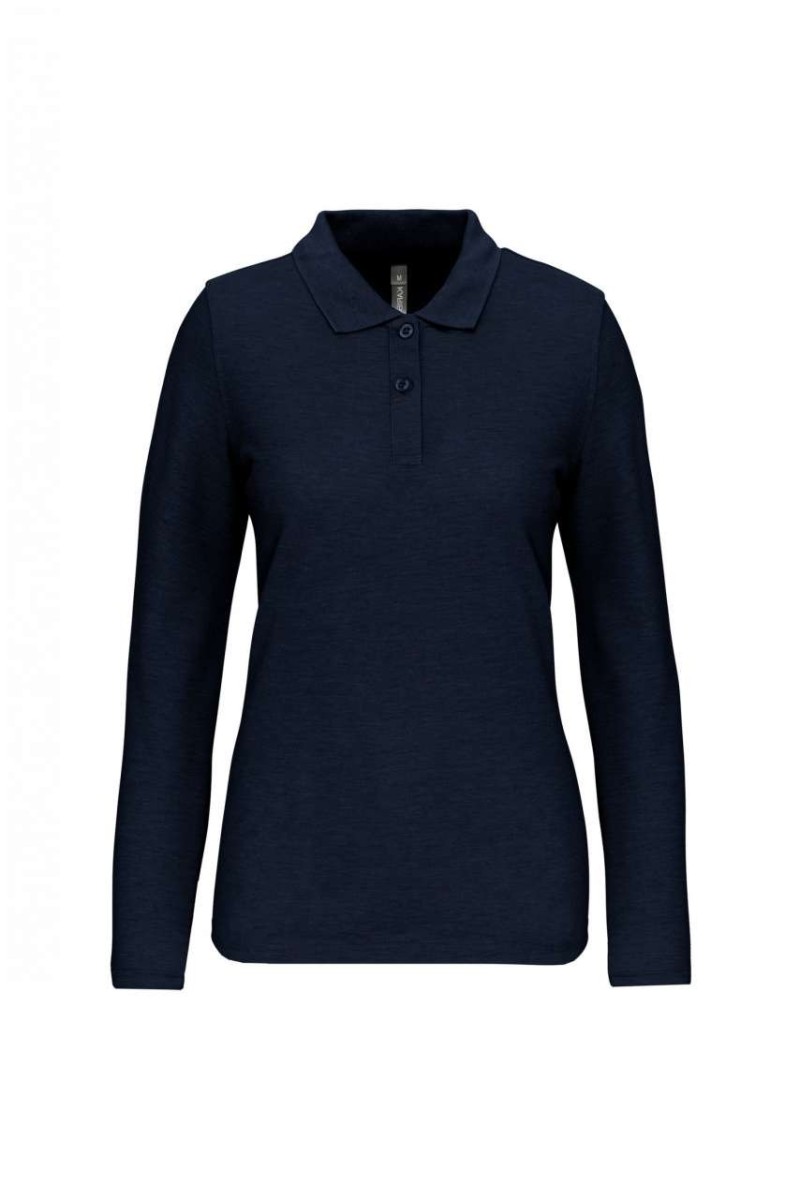 LADIES' LONG-SLEEVED POLO SHIRT