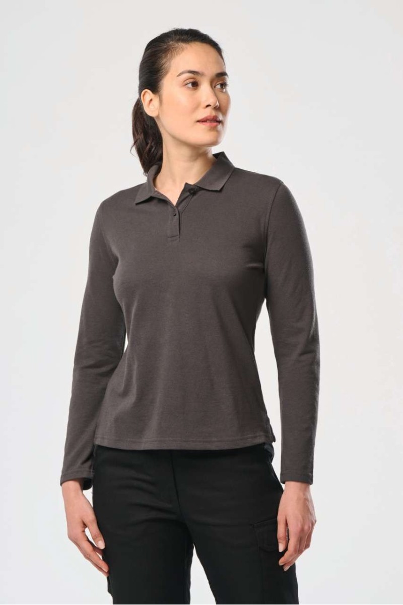 LADIES' LONG-SLEEVED POLO SHIRT
