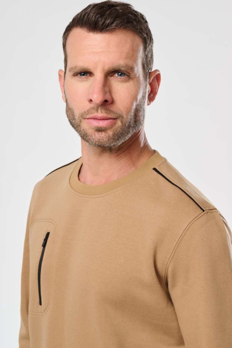 UNISEX DAYTODAY CONTRASTING POCKET SWEATSHIRT