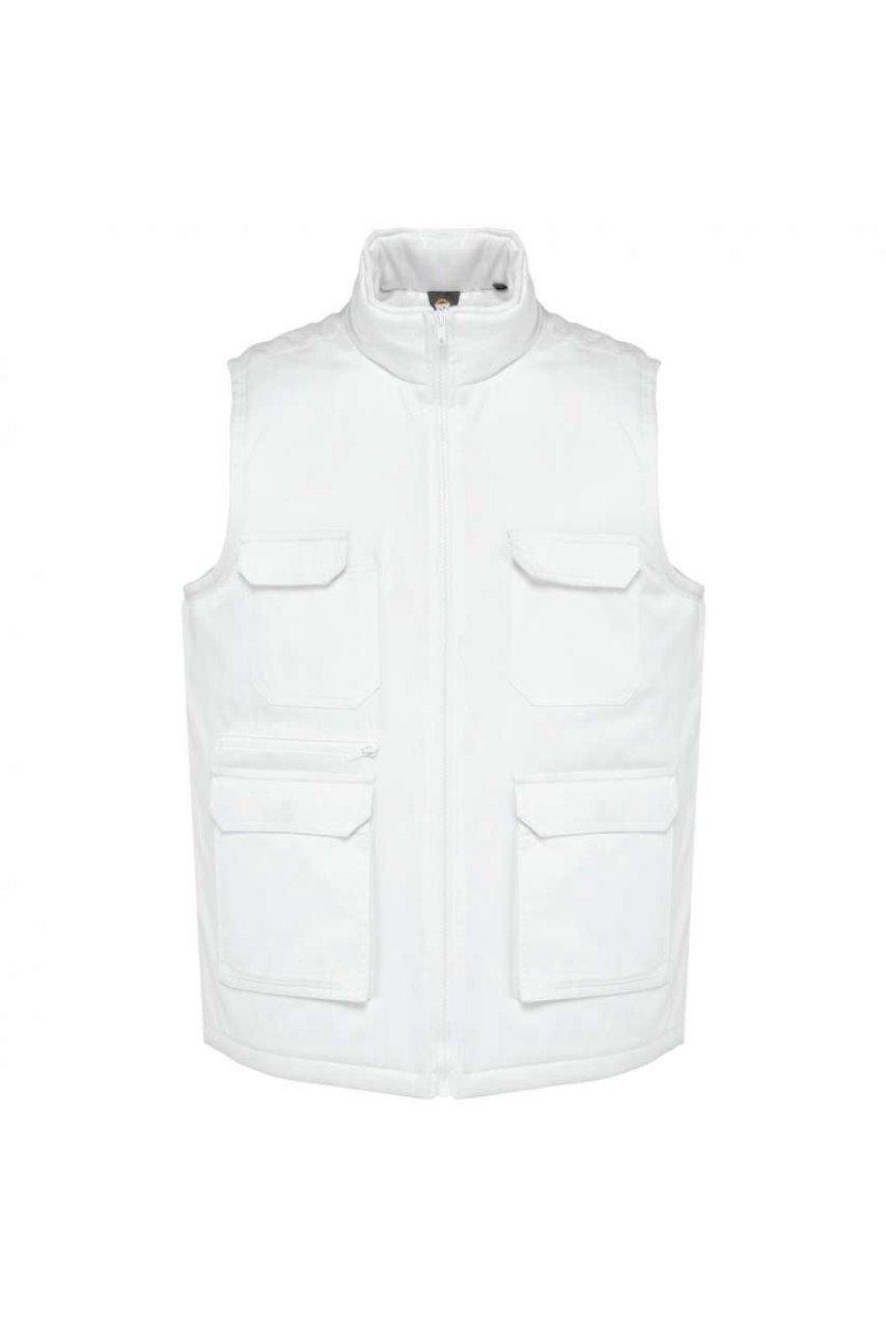 UNISEX PADDED MULTI-POCKET POLYCOTTON VEST