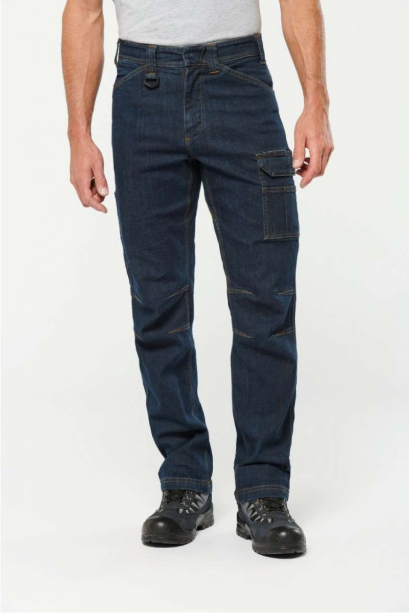 PANTALONI BĂRBĂTEȘTI DIN DENIM CU MULTIPLE BUZUNARE
