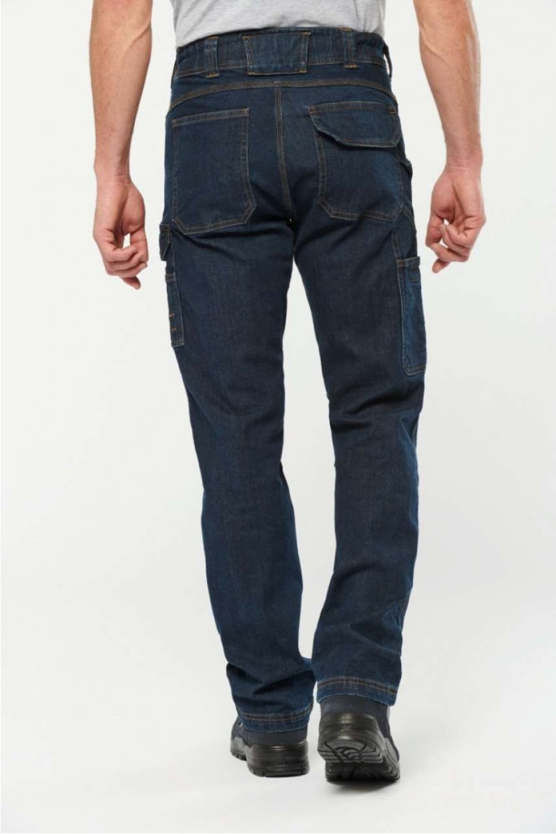 PANTALONI BĂRBĂTEȘTI DIN DENIM CU MULTIPLE BUZUNARE
