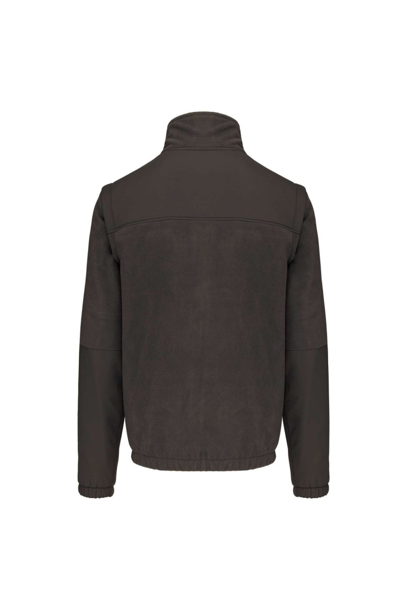 FLEECE JACKET WITH REMOVABLE SLEEVES