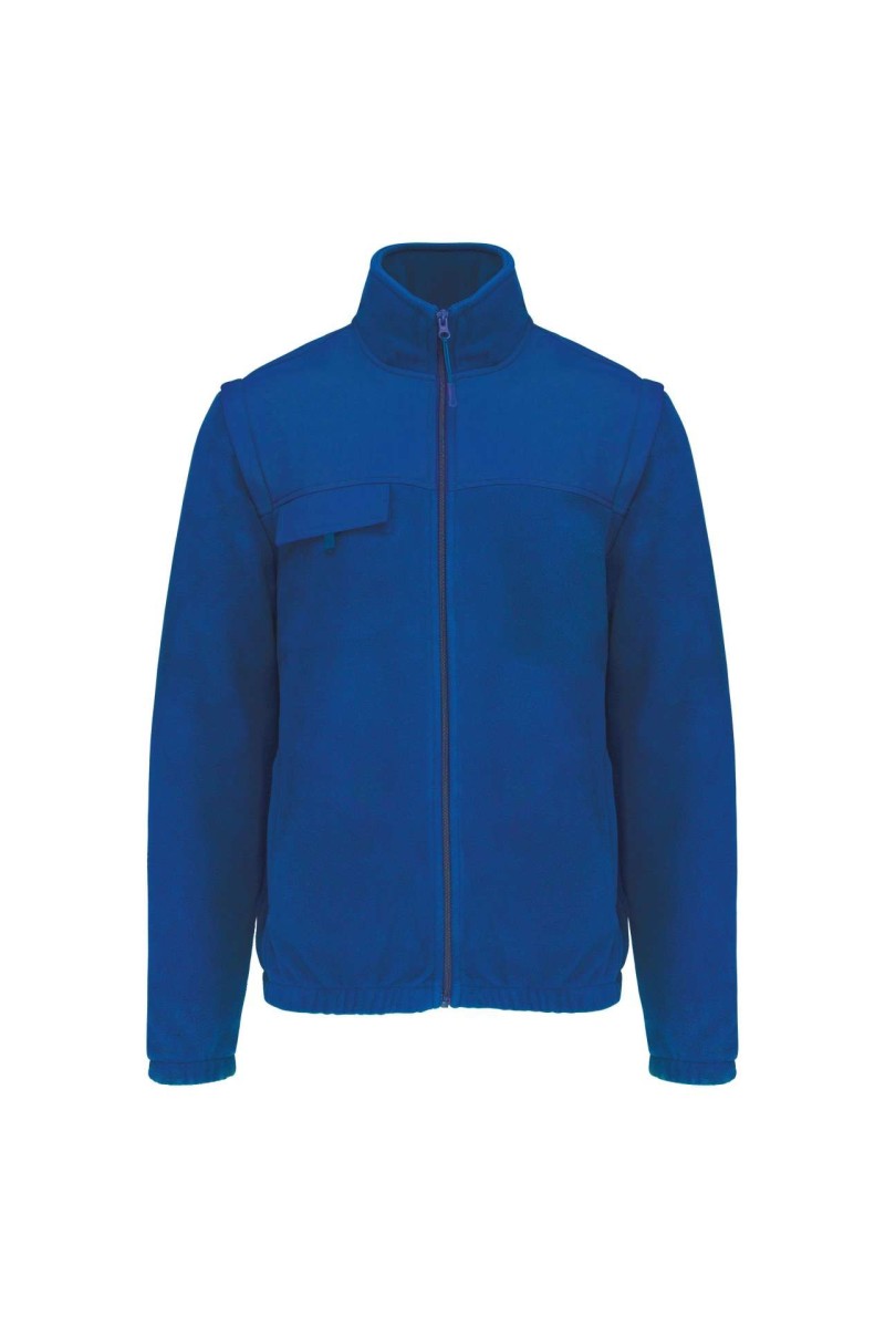 FLEECE JACKET WITH REMOVABLE SLEEVES