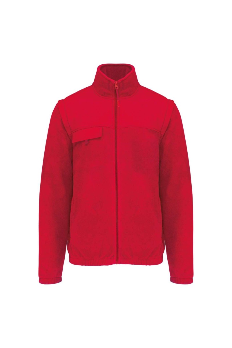 FLEECE JACKET WITH REMOVABLE SLEEVES