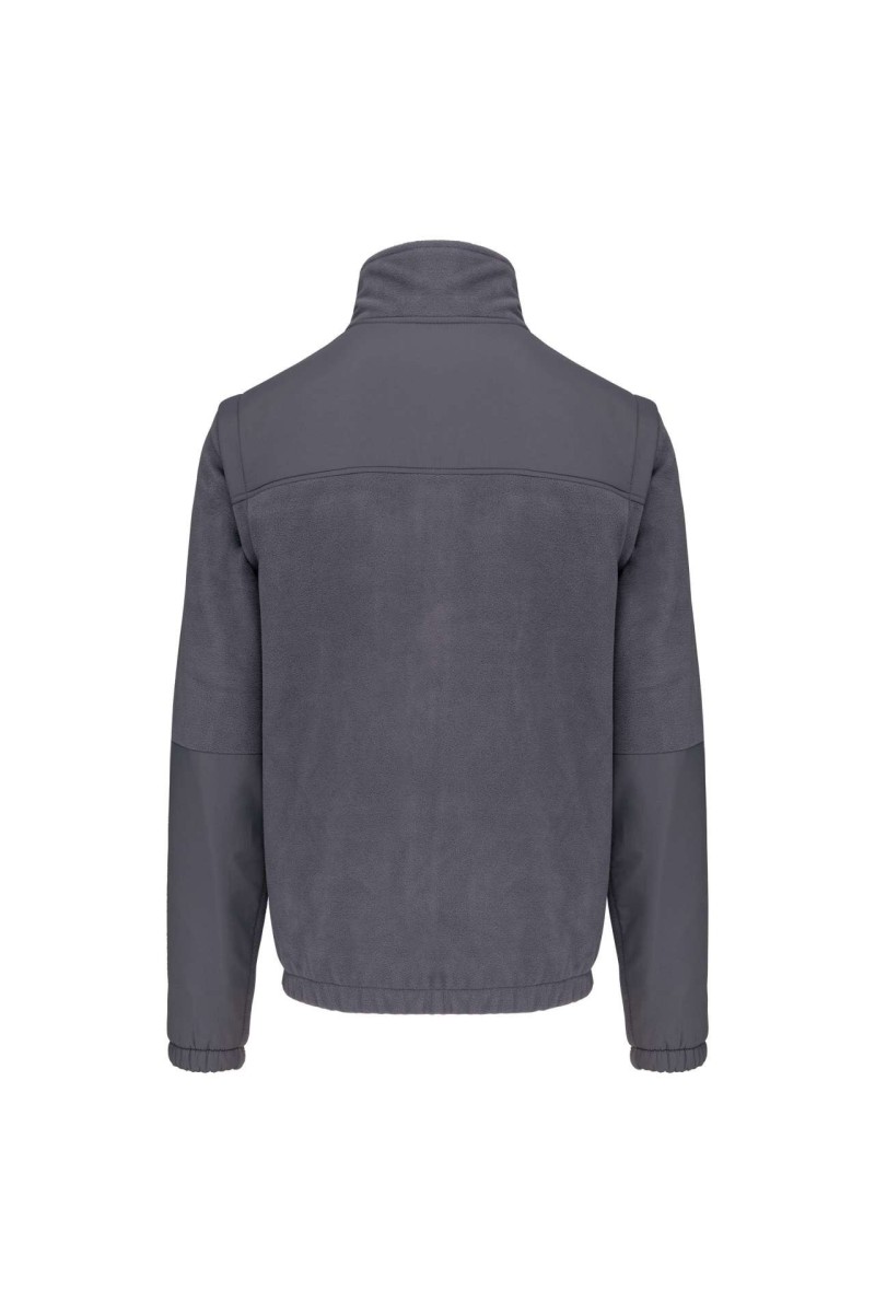 FLEECE JACKET WITH REMOVABLE SLEEVES