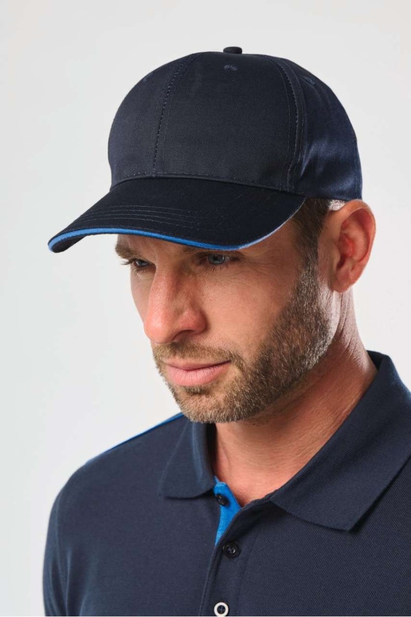 OEKOTEX CERTIFIED 6 PANELS CAP WITH SANDWICH PEAK