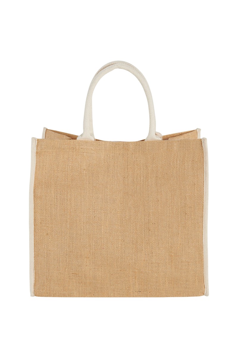 Harry coloured edge jute tote bag 25L