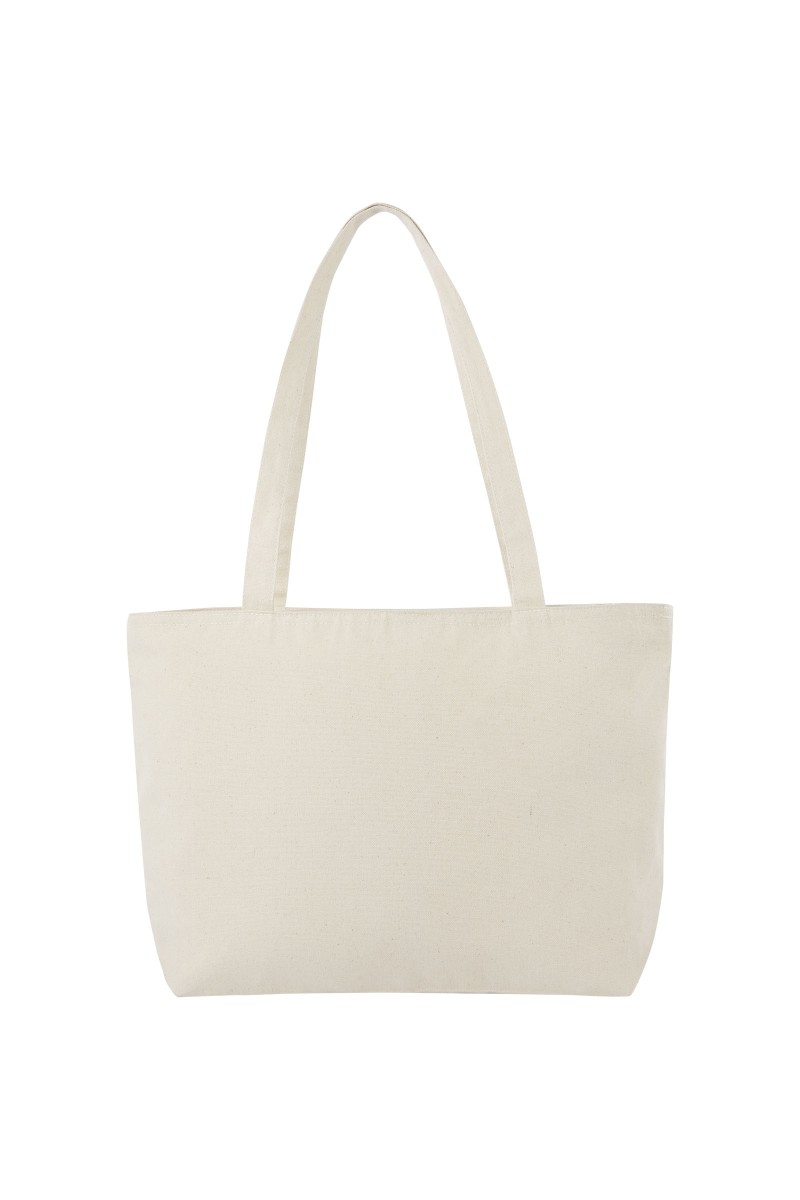 Ningbo 320 g/m² zippered cotton tote bag 15L