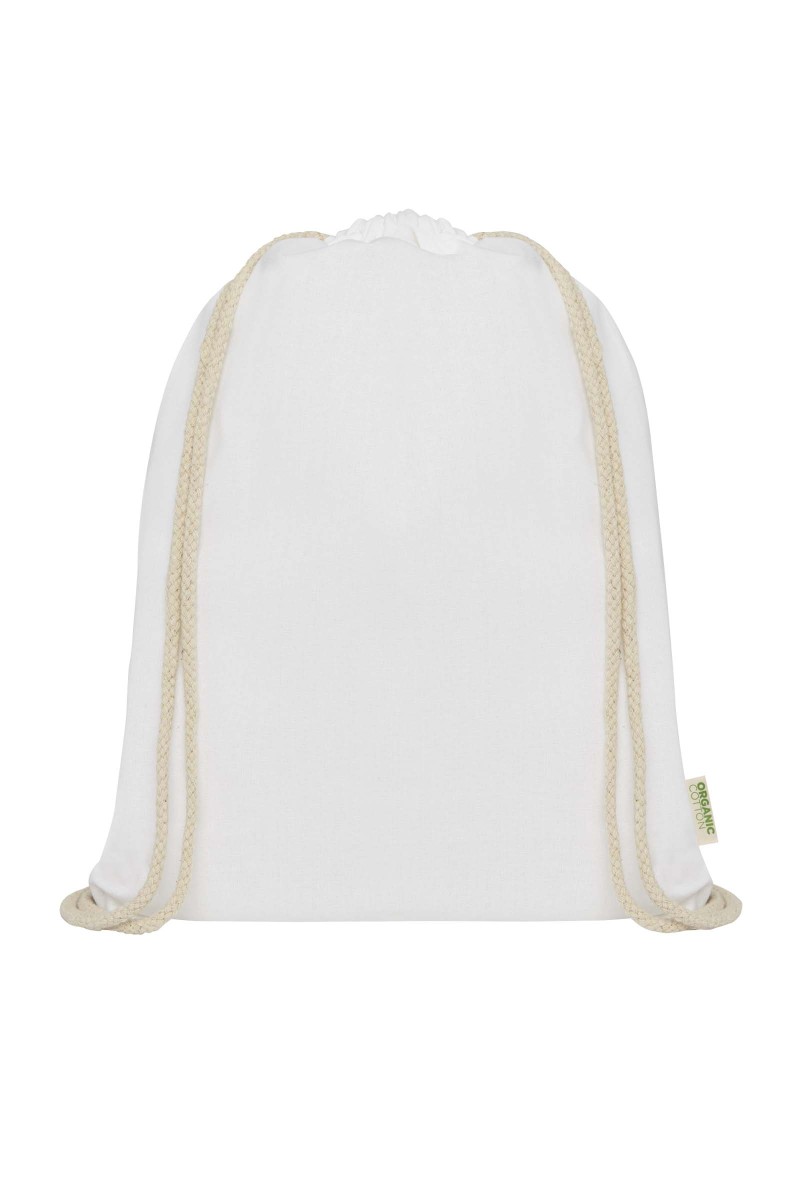 Orissa 140 g/m² organic cotton drawstring bag 5L