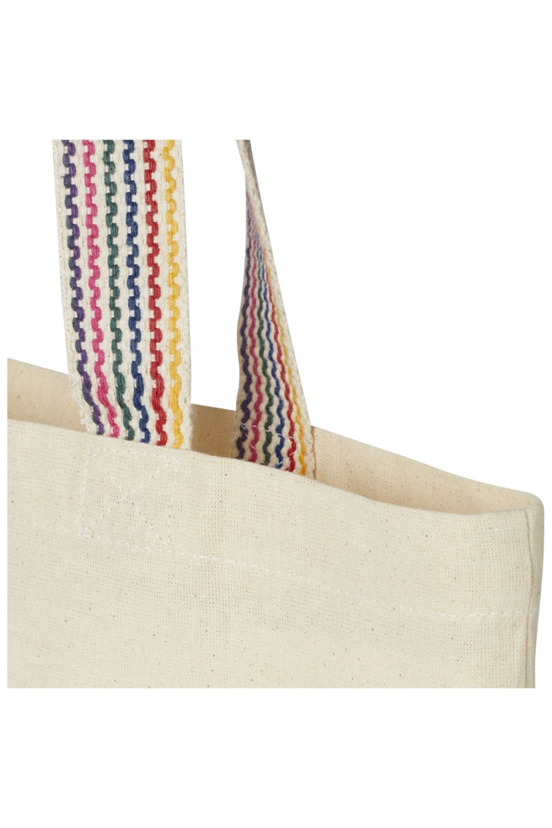 Rainbow 180 g/m² recycled cotton tote bag 5L