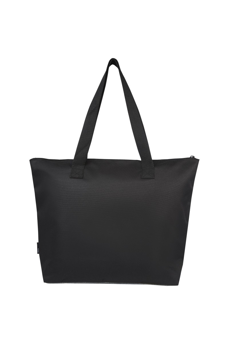 Reclaim GRS recycled two-tone zippered tote bag 15L