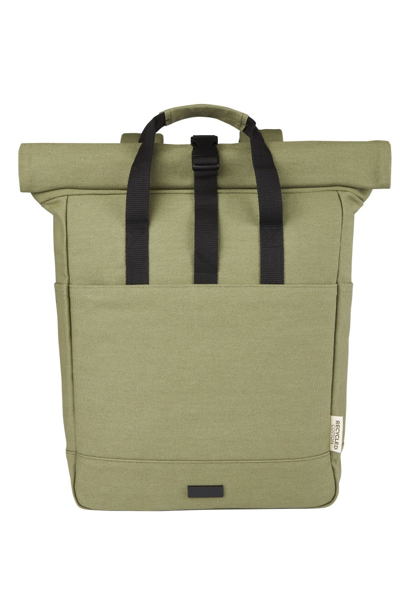 Joey 15” GRS recycled canvas rolltop laptop backpack 15L