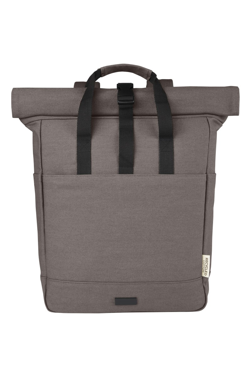Joey 15” GRS recycled canvas rolltop laptop backpack 15L
