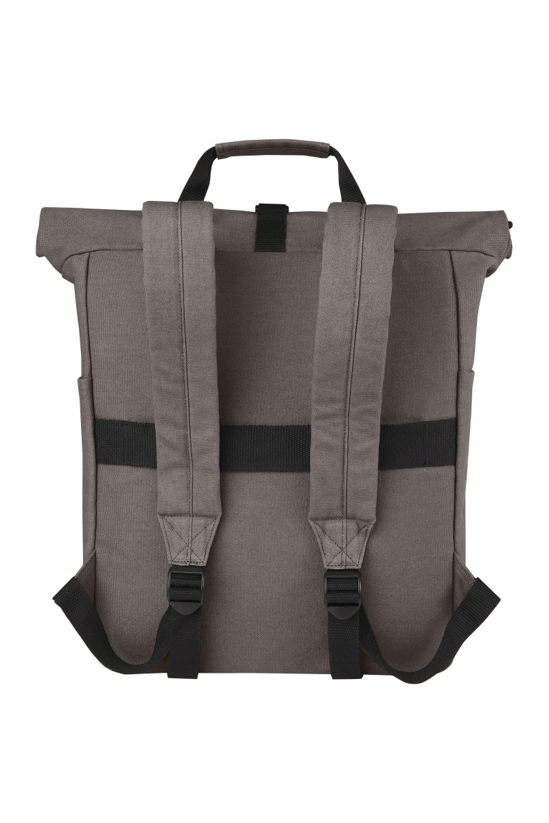 Joey 15” GRS recycled canvas rolltop laptop backpack 15L