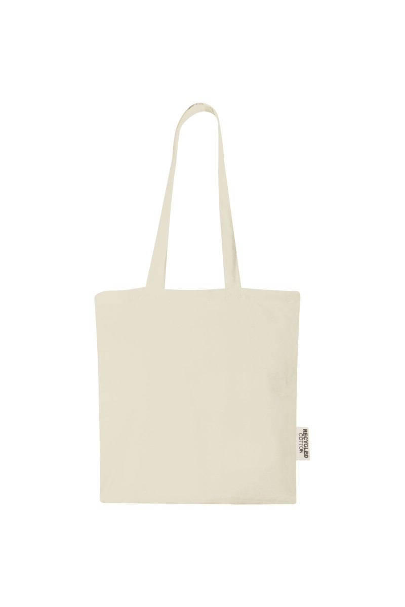 Madras 140 g/m2 GRS recycled cotton tote bag 7L