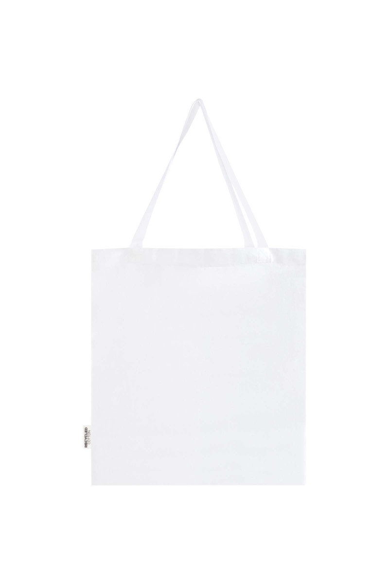 Madras 140 g/m² GRS recycled cotton gusset tote bag 12L