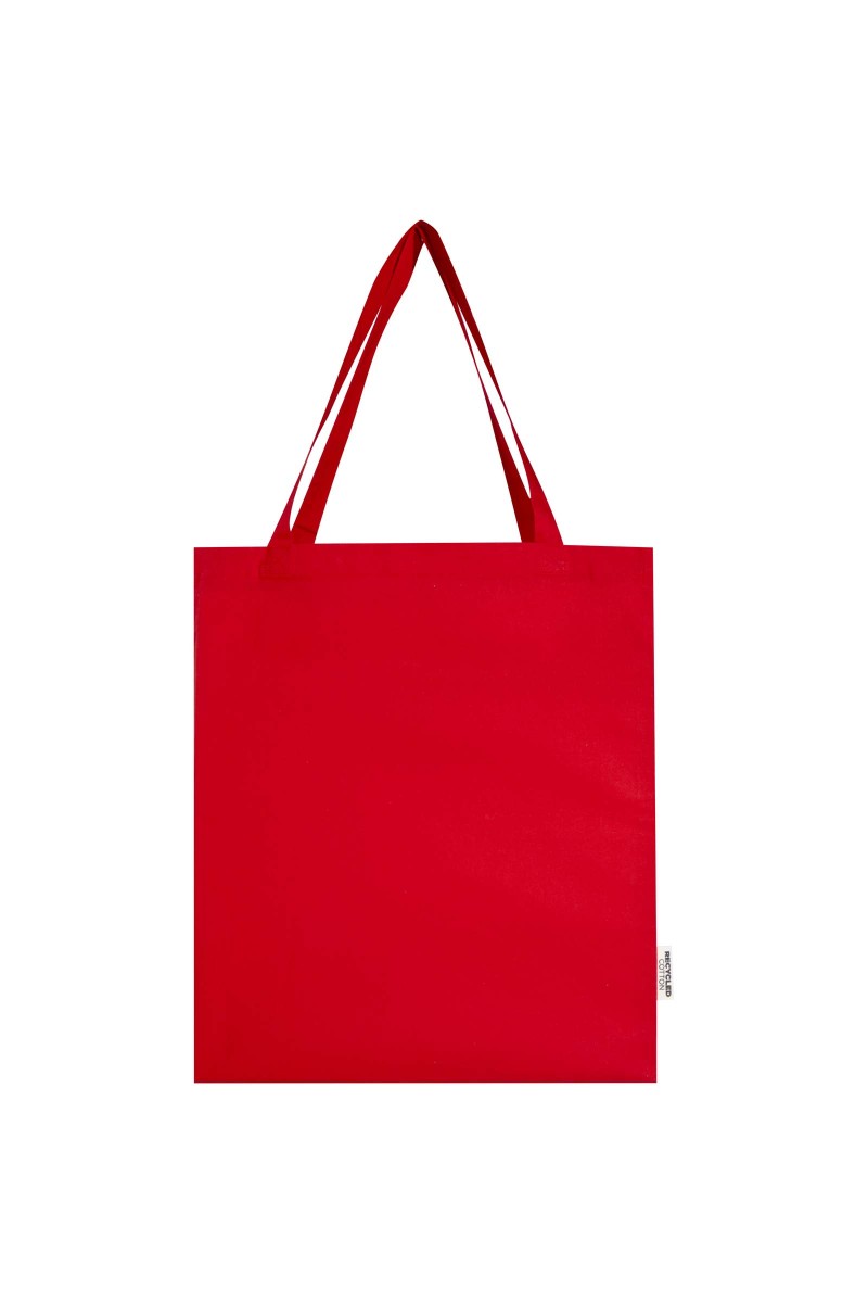 Madras 140 g/m² GRS recycled cotton gusset tote bag 12L