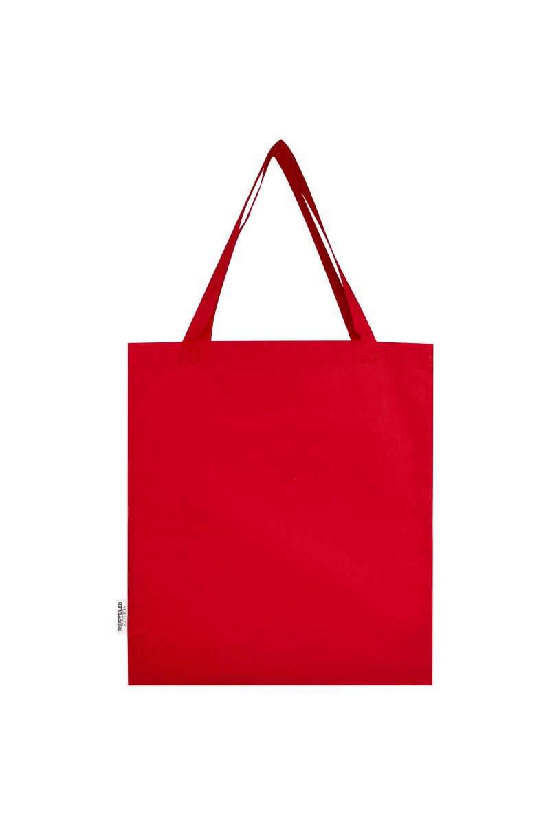 Madras 140 g/m² GRS recycled cotton gusset tote bag 12L