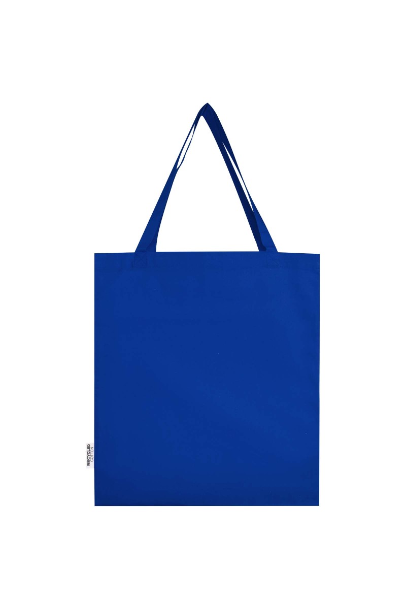 Madras 140 g/m² GRS recycled cotton gusset tote bag 12L
