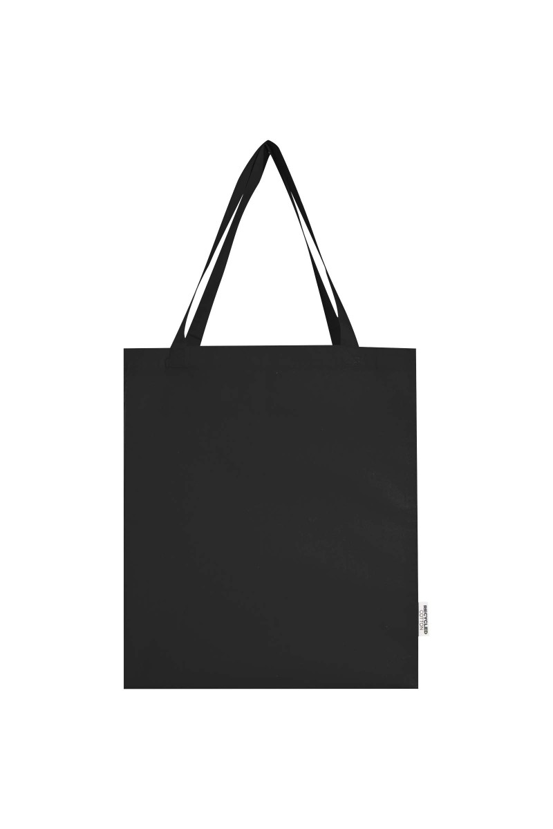 Madras 140 g/m² GRS recycled cotton gusset tote bag 12L