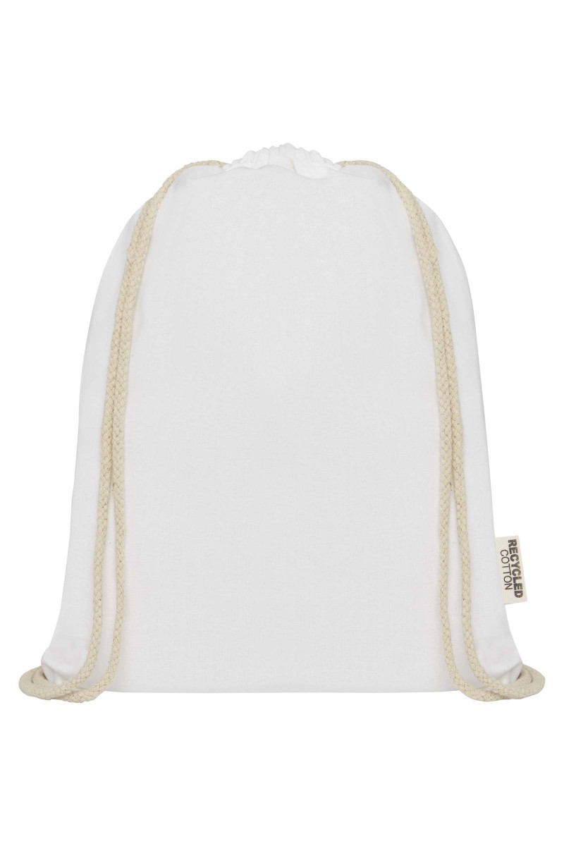 Oregon 140 g/m² GRS recycled cotton drawstring bag