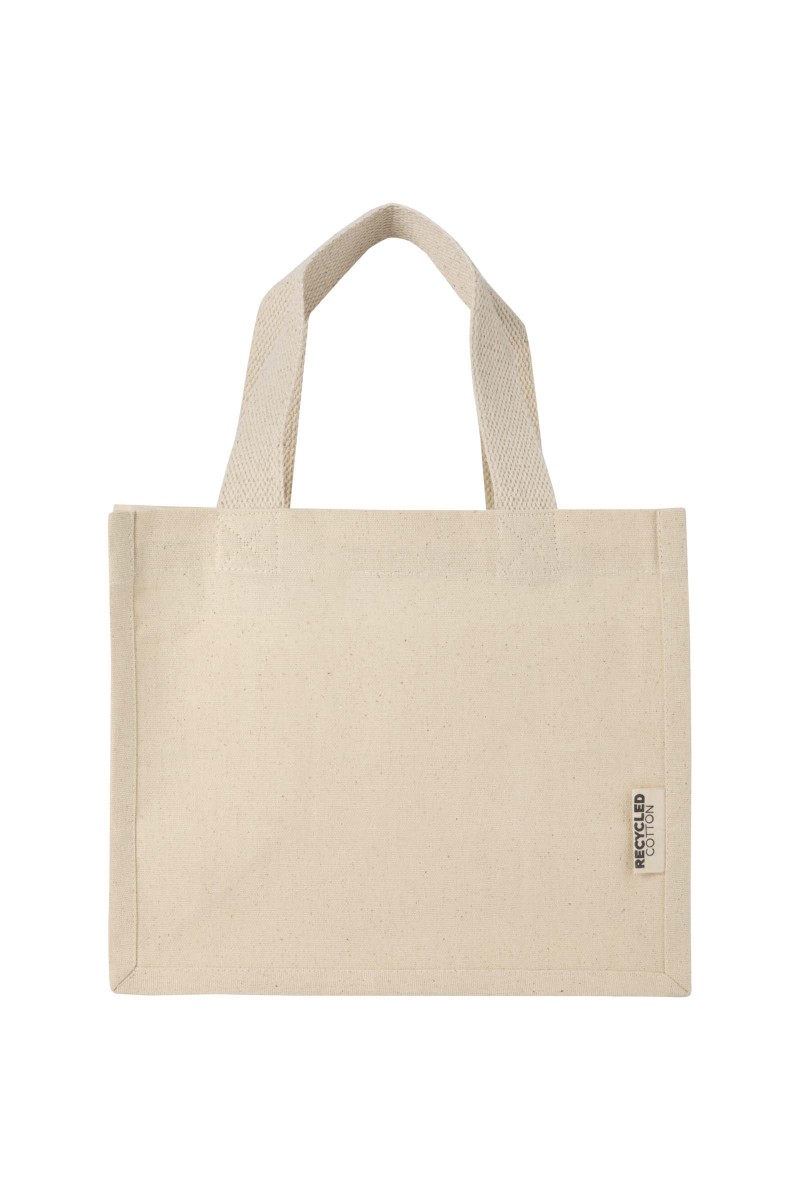 Odessa 220 g/m² GRS recycled cotton mini gusset tote bag 9L