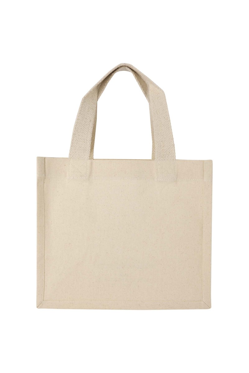 Odessa 220 g/m² GRS recycled cotton mini gusset tote bag 9L