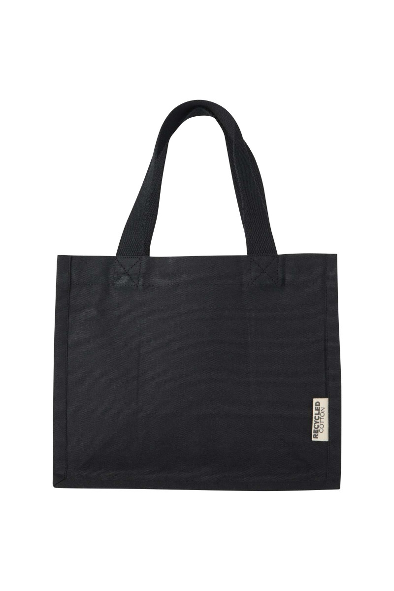 Odessa 220 g/m² GRS recycled cotton mini gusset tote bag 9L