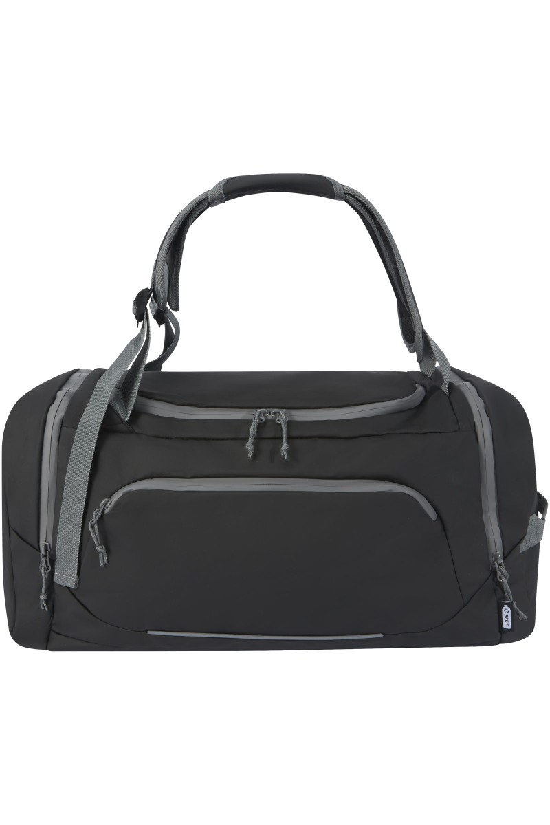 Aqua GRS recycled water resistant duffel backpack 35L
