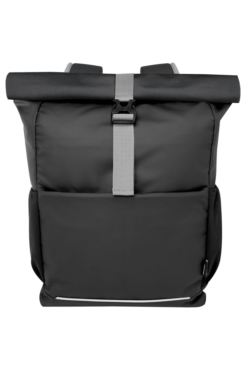 Aqua 15" GRS recycled water resistant roll-top bike bag 20L