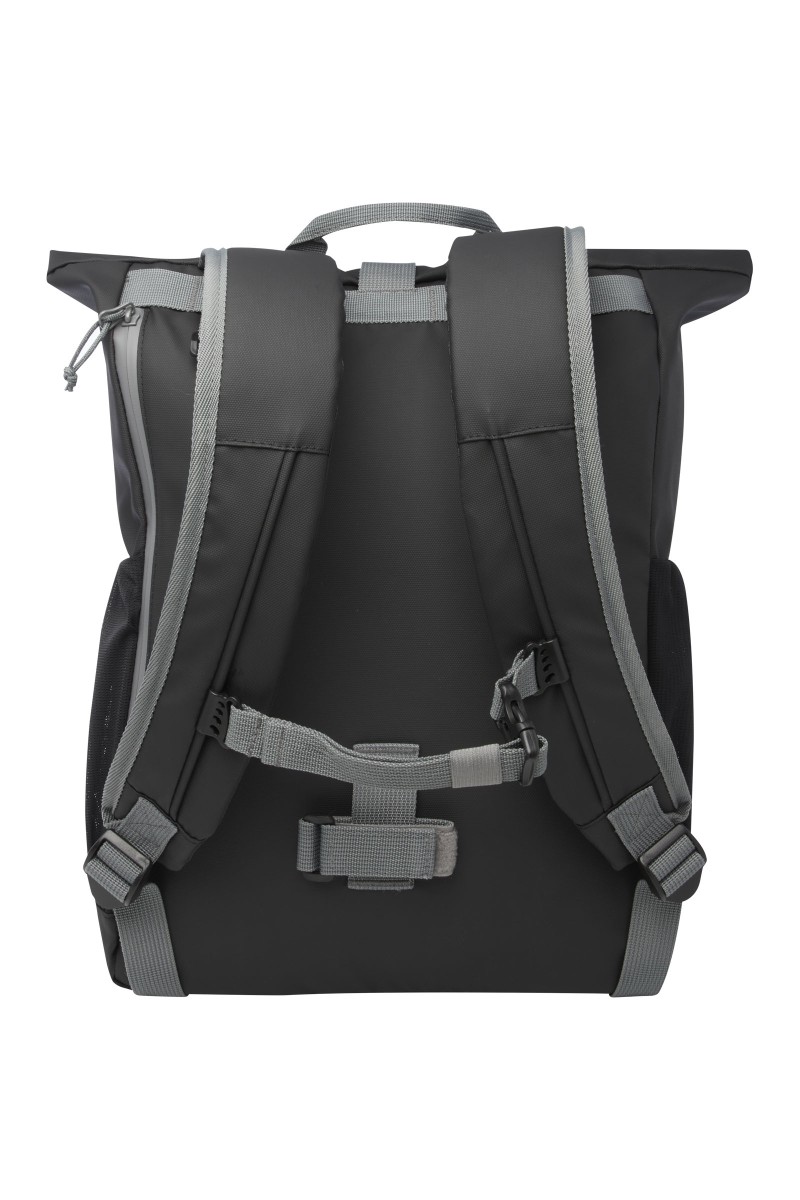 Aqua 15" GRS recycled water resistant roll-top bike bag 20L