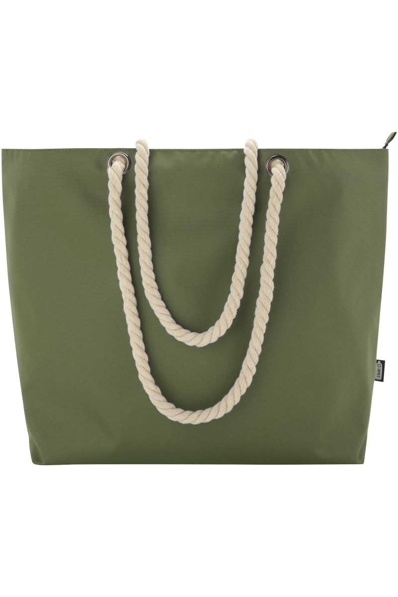 Panama GRS recycled beach cooler tote bag with cord handles 23L