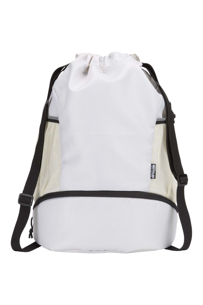 Nomad GRS recycled sports drawstring bag with bottom compartment 18L