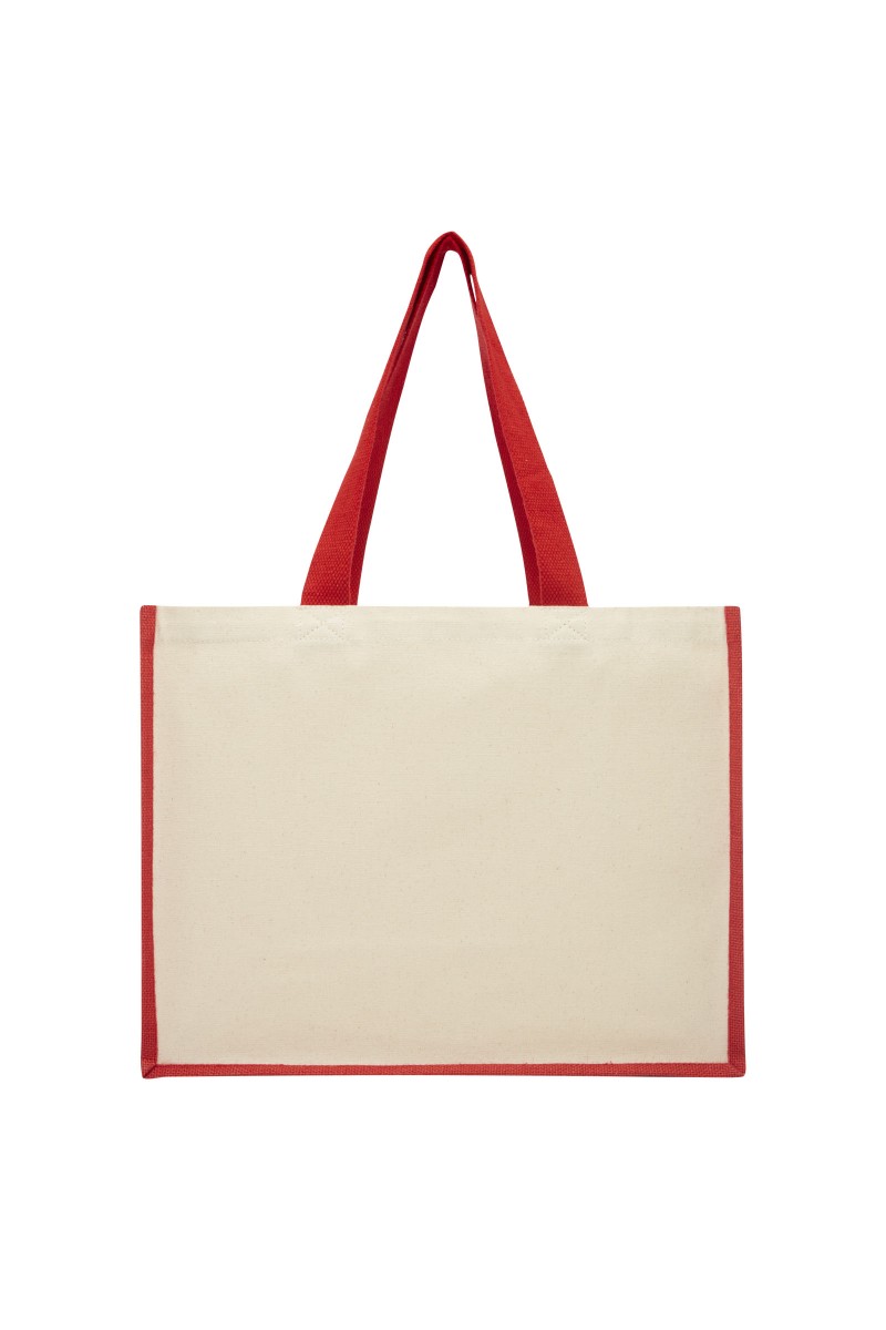 Varai 320 g/m² canvas and jute shopping tote bag 23L