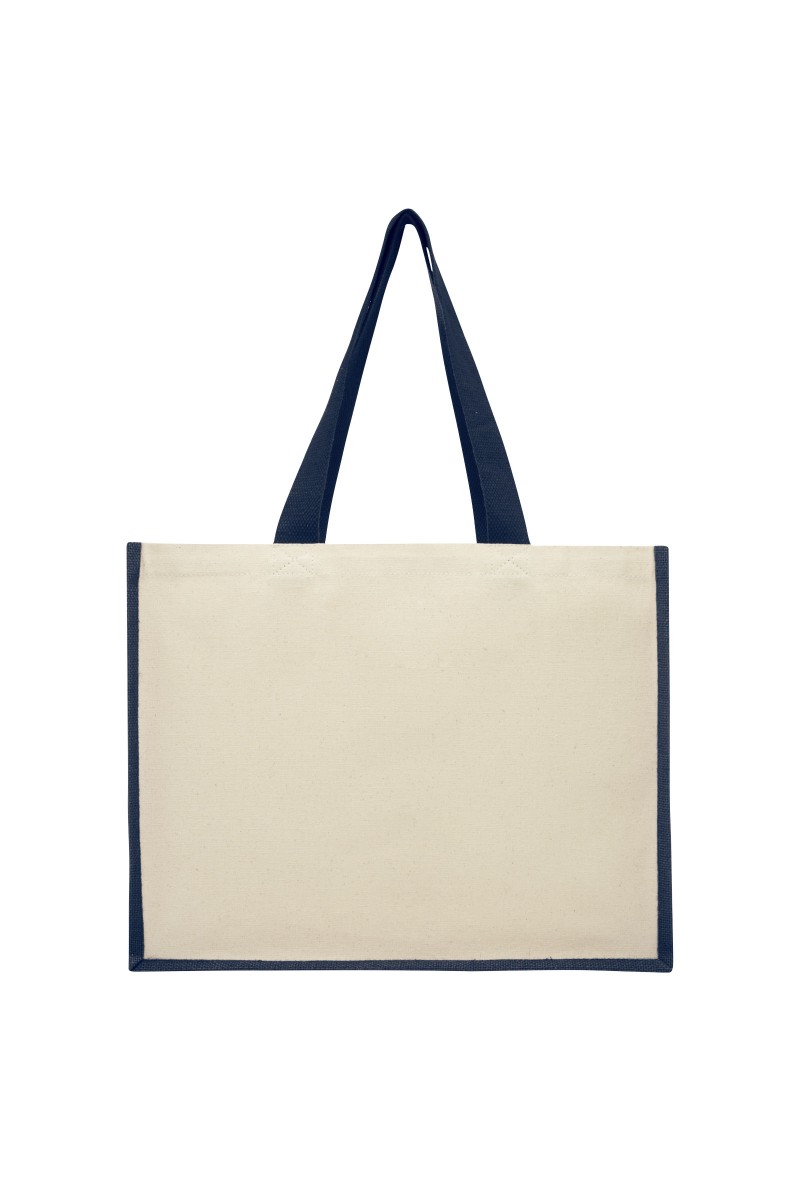 Varai 320 g/m² canvas and jute shopping tote bag 23L