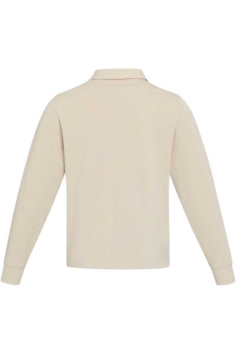 Clyde unisex organic rugby polo sweatshirt