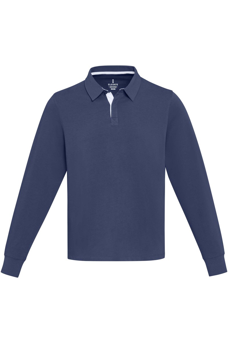 Clyde unisex organic rugby polo sweatshirt