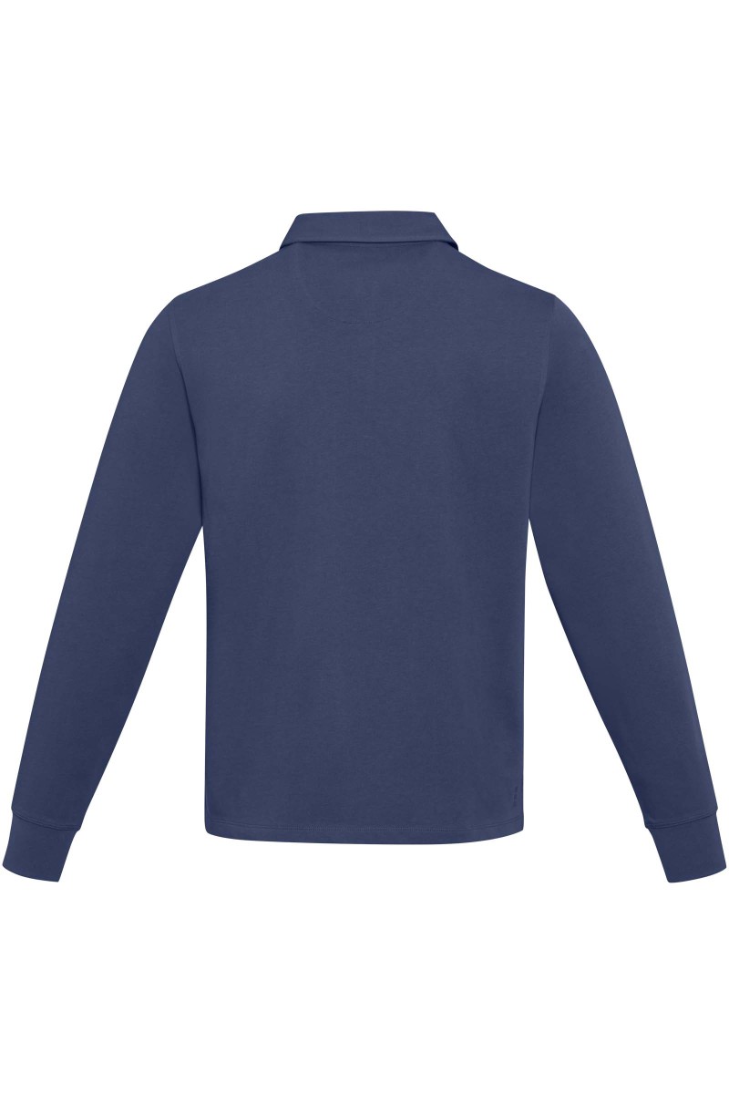 Clyde unisex organic rugby polo sweatshirt