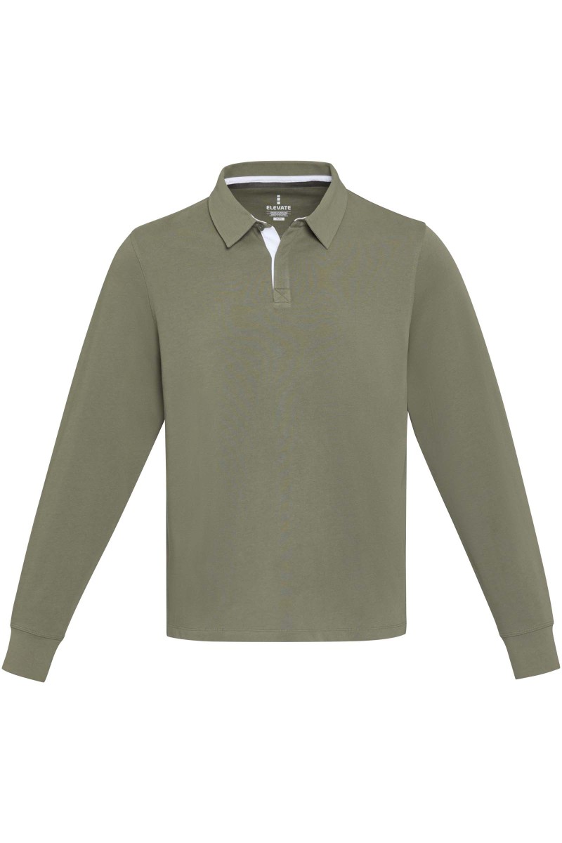 Clyde unisex organic rugby polo sweatshirt