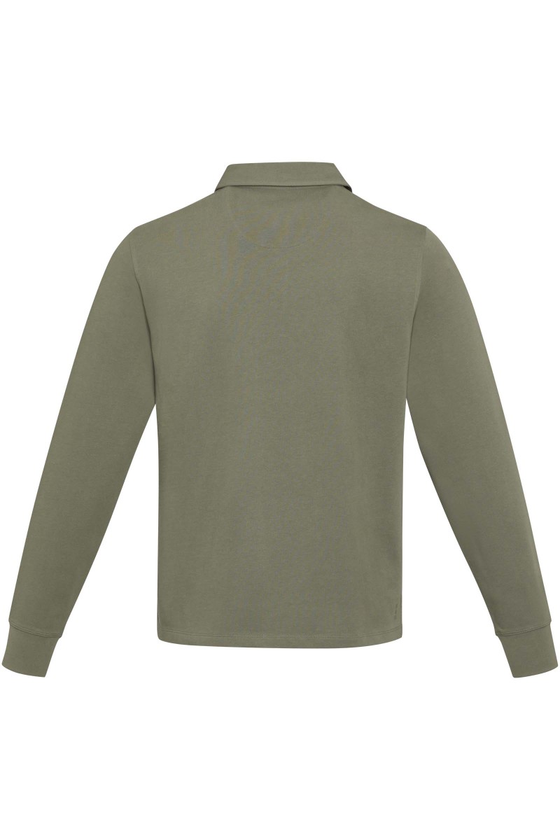 Clyde unisex organic rugby polo sweatshirt