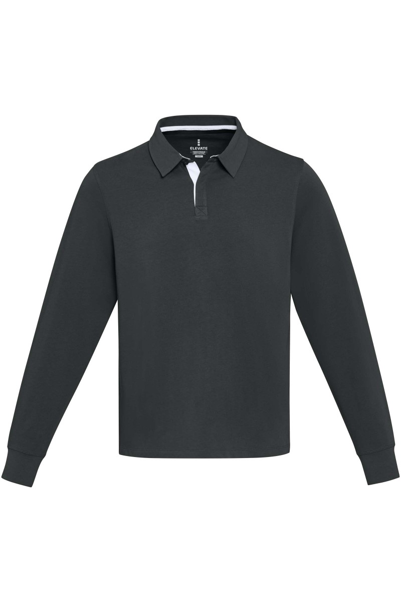 Clyde unisex organic rugby polo sweatshirt