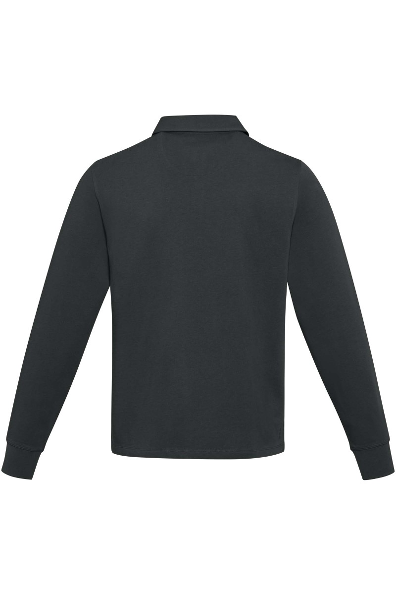 Clyde unisex organic rugby polo sweatshirt