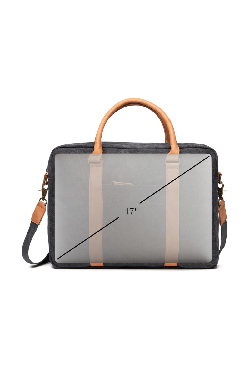 Geantă pentru laptop VINGA Bosler din canvas reciclat
