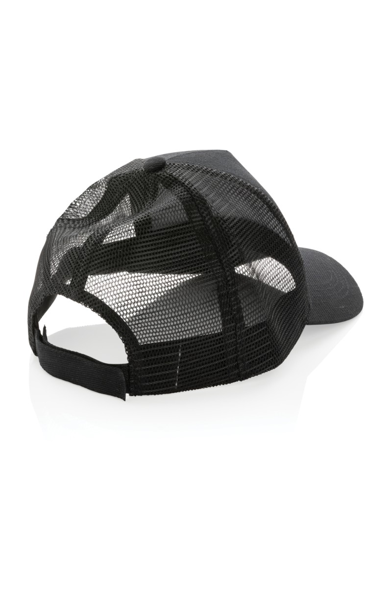 Impact AWARE™ Brushed rcotton 5 panel trucker cap 190gr