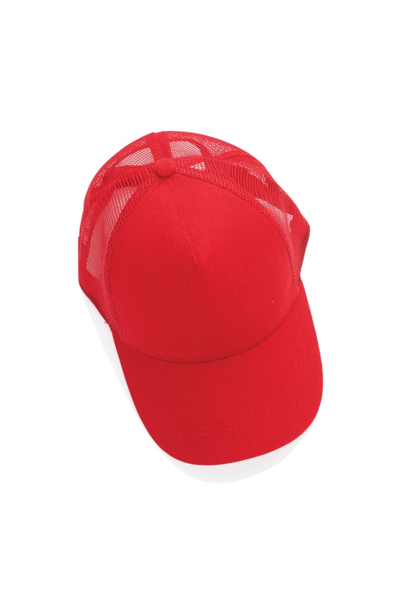 Impact AWARE™ Brushed rcotton 5 panel trucker cap 190gr