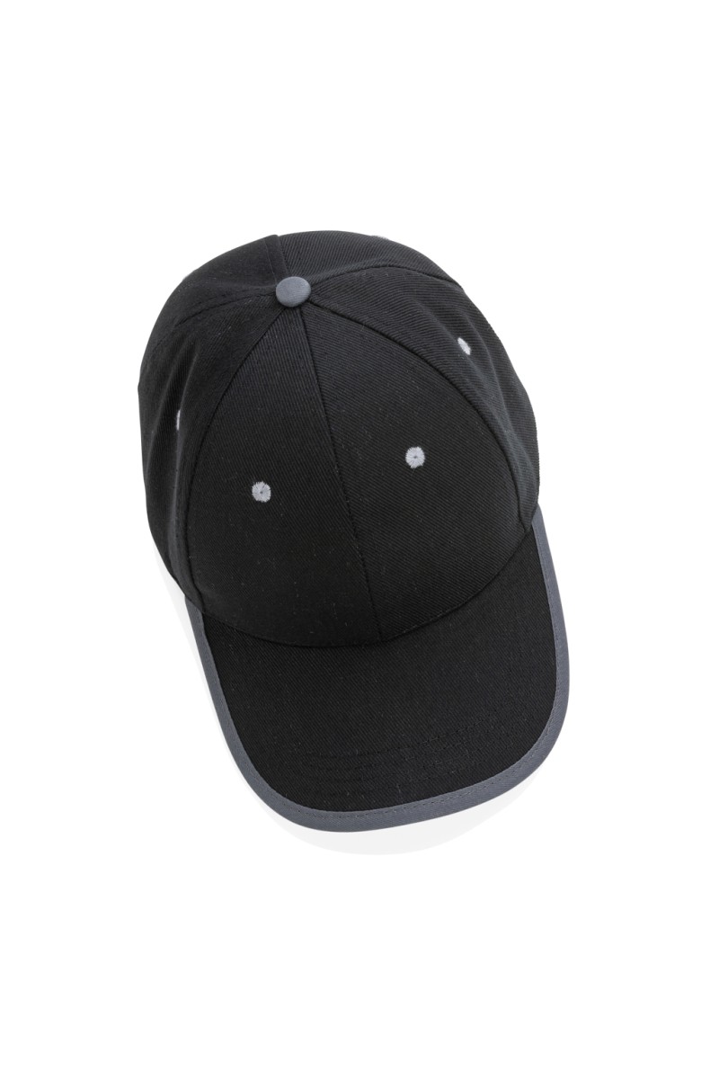Impact AWARE™ Brushed rcotton 6 panel contrast cap 280gr