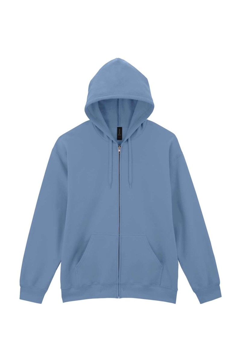 SOFTSTYLE™ MIDWEIGHT FLEECE ADULT FULL ZIP HOODED SWEATSHIRT