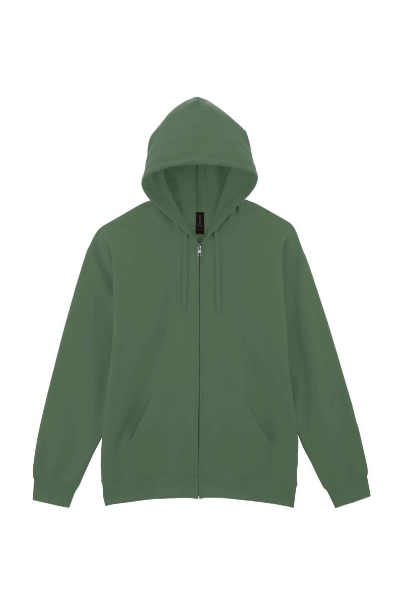 SOFTSTYLE™ MIDWEIGHT FLEECE ADULT FULL ZIP HOODED SWEATSHIRT