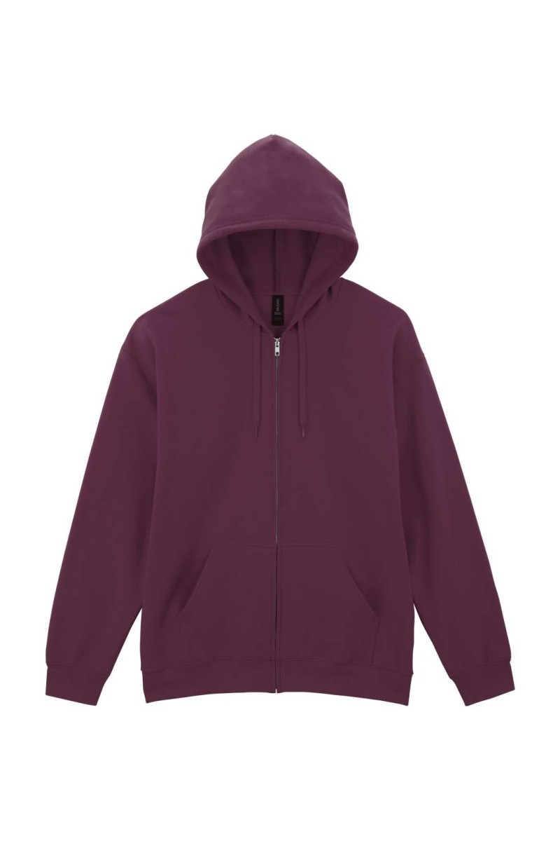 SOFTSTYLE™ MIDWEIGHT FLEECE ADULT FULL ZIP HOODED SWEATSHIRT